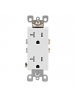 Leviton T5825-W 20 Amp, Tamper- Resistant, Decora Duplex Receptacle, Residential Grade, White